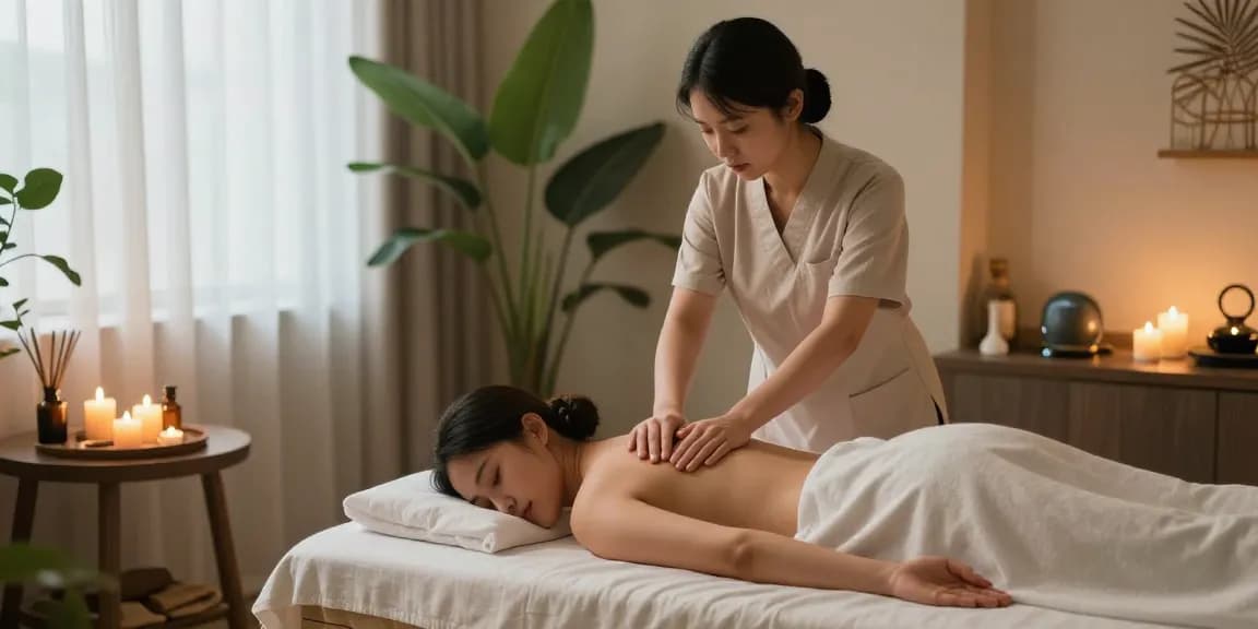 Relaxing Swedish massage experience at makangs.com with soothing ambiance and therapist's touch.