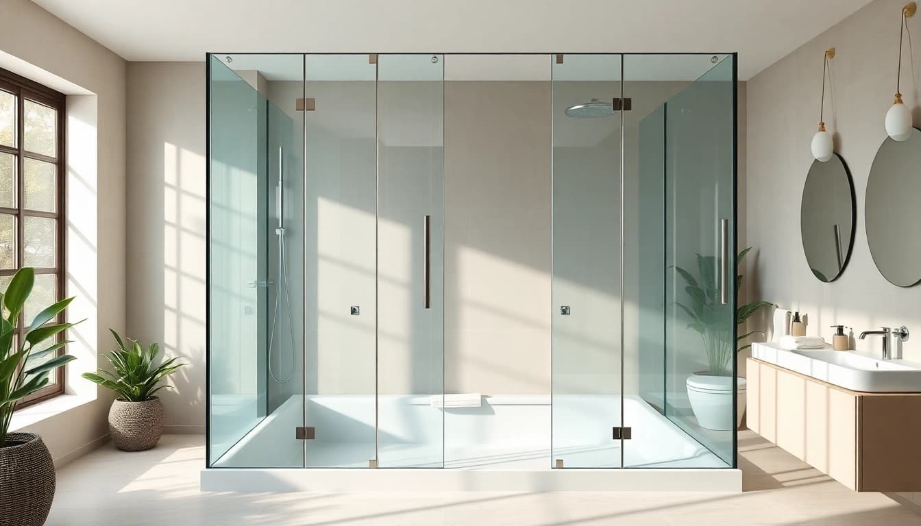 Erleben Sie die elegante sonni Duschkabine in einem modernen Badezimmer, perfekt integriert.