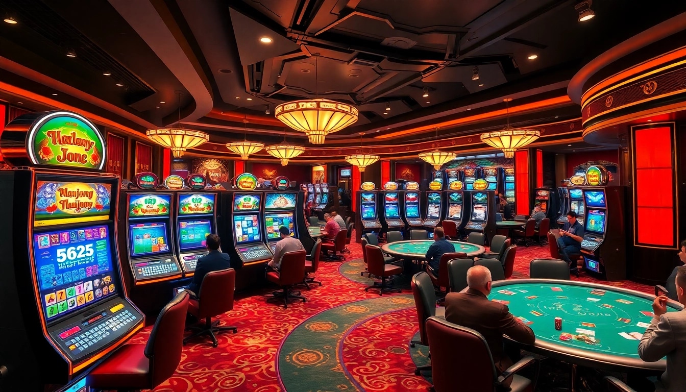 Engage in an exciting slot demo mahjong experience with vibrant machines and thrilling casino atmosphere.