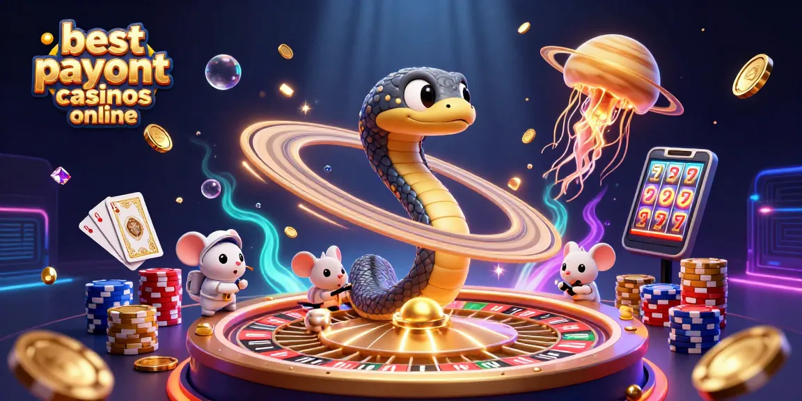 This vibrant scene depicts the best payout casinos online, showcasing characters and interactive elements in an engaging casino environment.