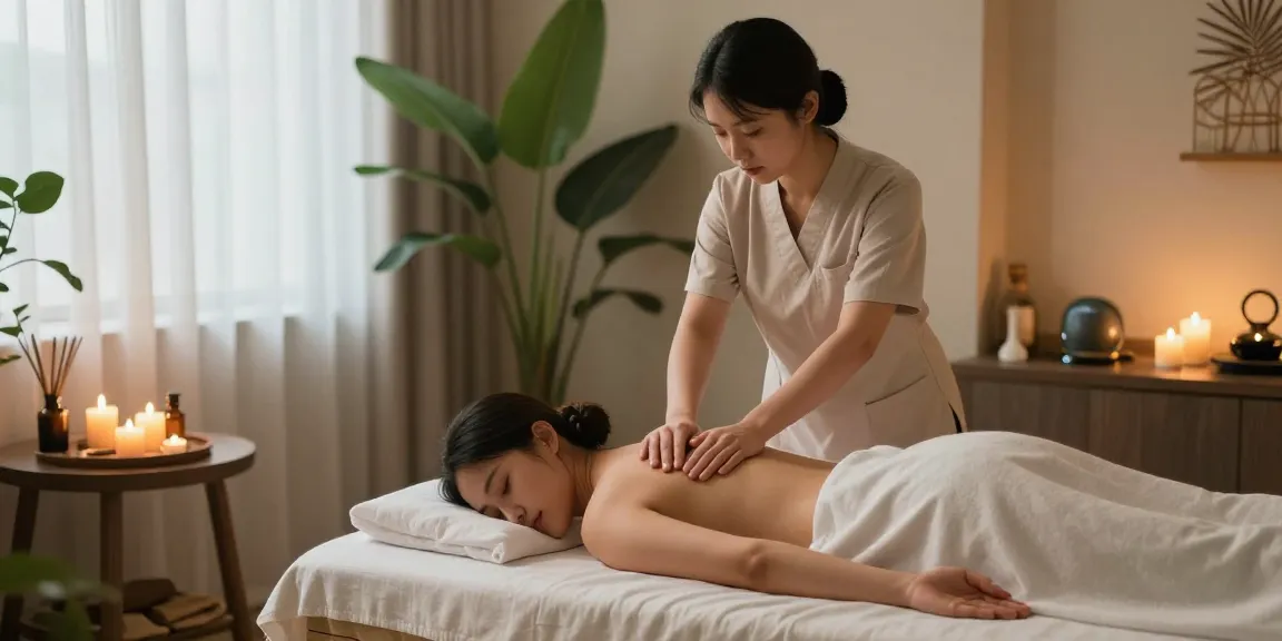 Relaxing Swedish massage experience at makangs.com with soothing ambiance and therapist's touch.