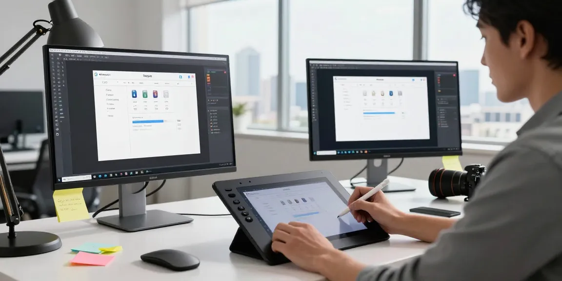 Professional user using Snipaste screenshot tool in a modern office.