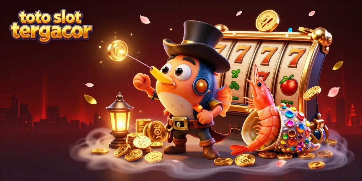 Engage in thrilling slots with the toto slot tergacor featuring glowing coins and vibrant characters.