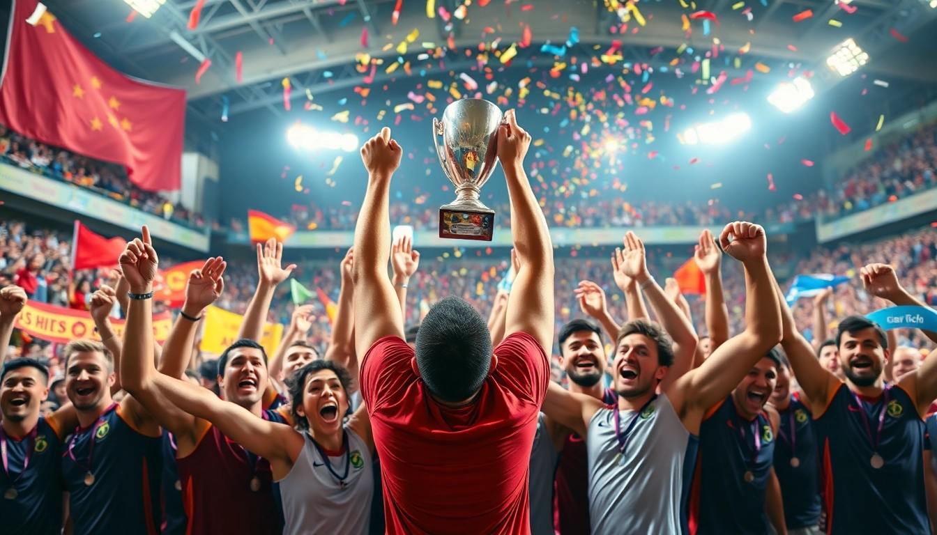 Rayakan kemenangan dengan situs deposit 1000 yang menarik di arena olahraga.