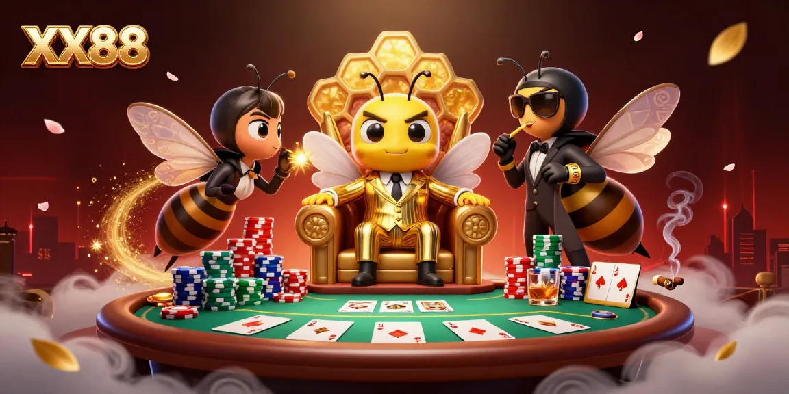 Engage in thrilling gameplay at XX88 with vibrant casino elements and animated characters.