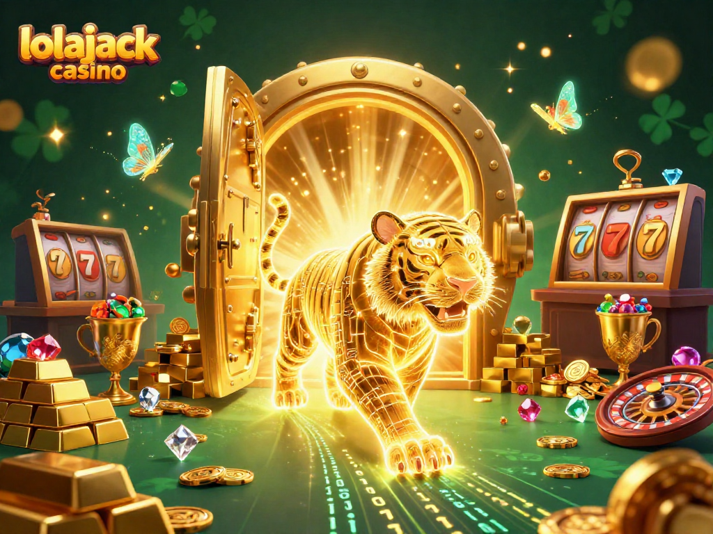 Experience the thrill of lolajack casino with a vibrant digital illustration capturing the magic of gambling.