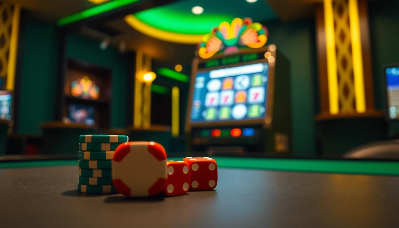 Engaging scene of the best csgo gambling sites reddit showcasing vibrant casino elements like poker chips.