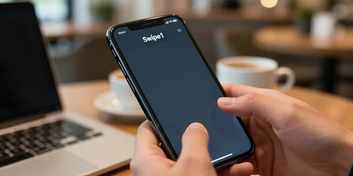 Close-up of Swipe1 app question interface with users ready to swipe, illustrating заработок на прогнозах in action.