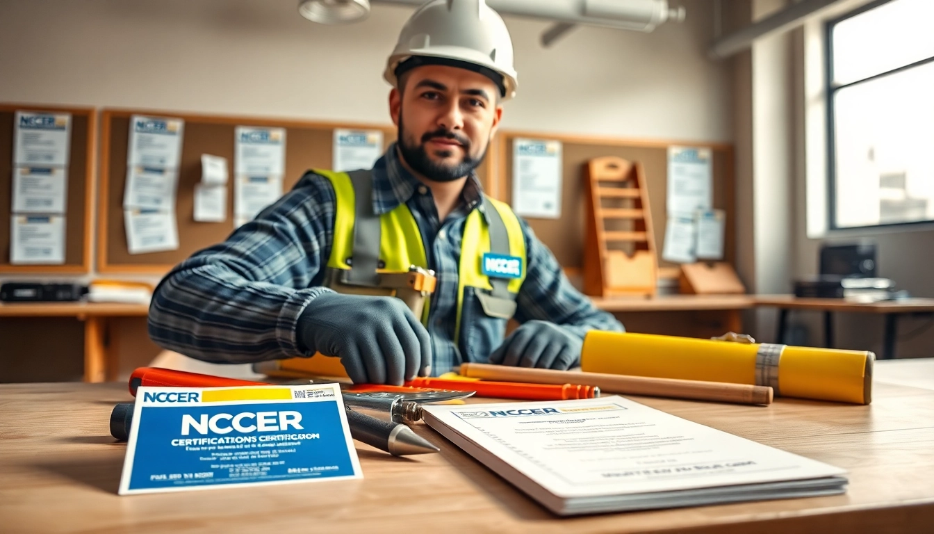 Reveal nccer certification benefits with a passionate construction worker in a training session.