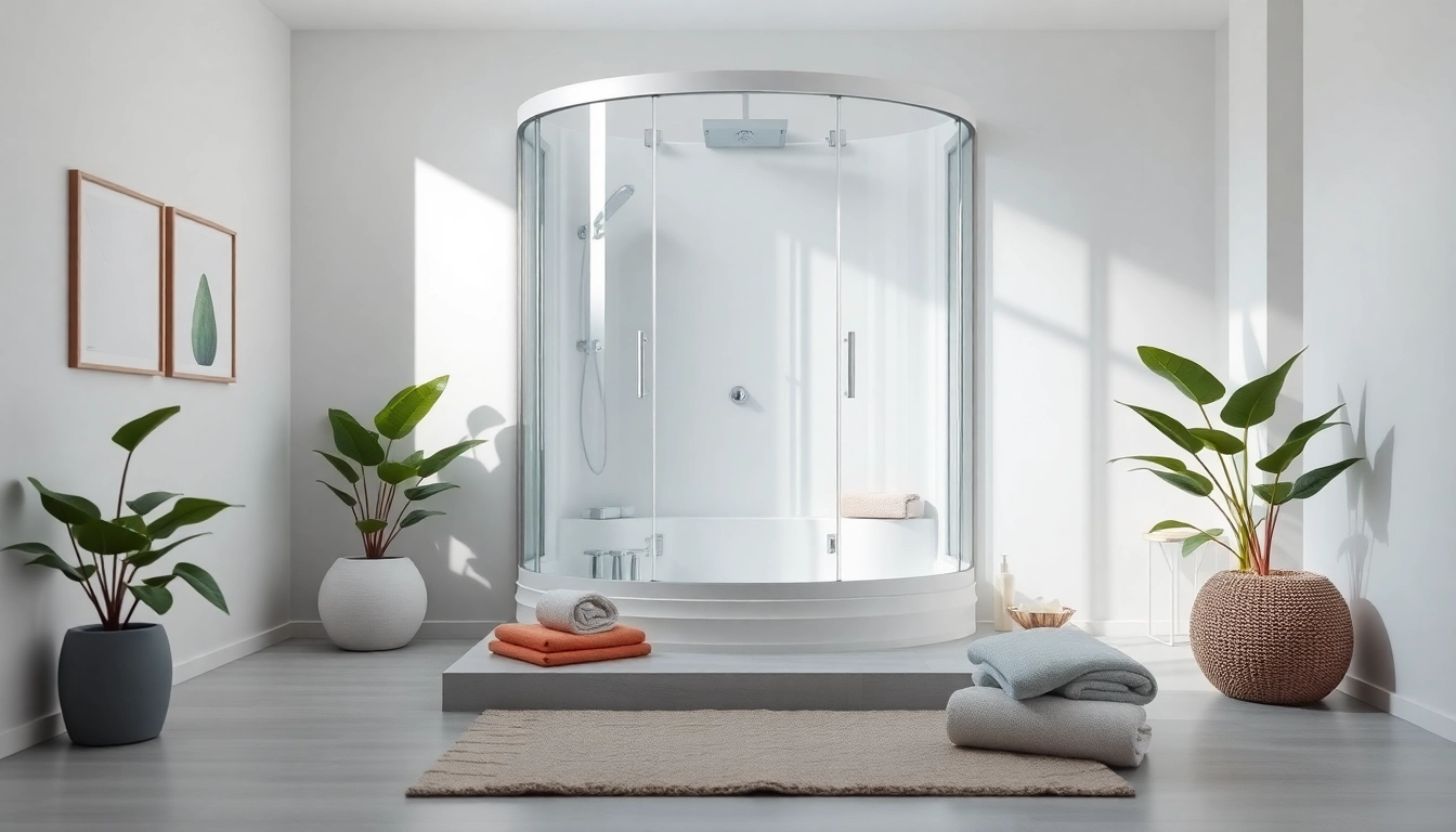 Duschkabine 100x100 in elegant Badezimmer mit modernen Design-Elementen.