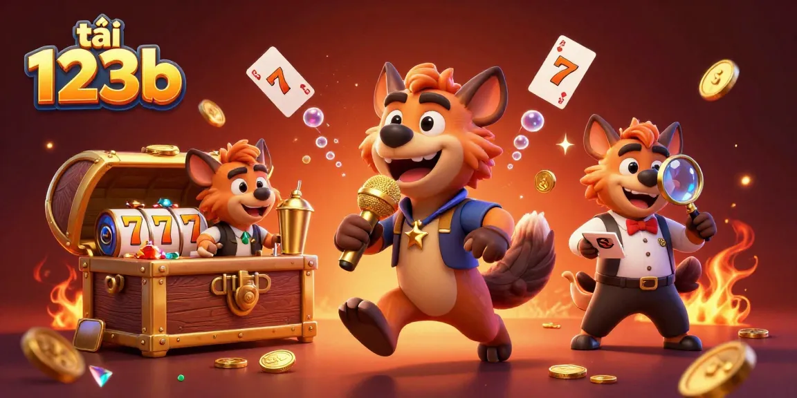 Engage with the vibrant scene to tải 123b featuring humorous hyenas in a casino setting.