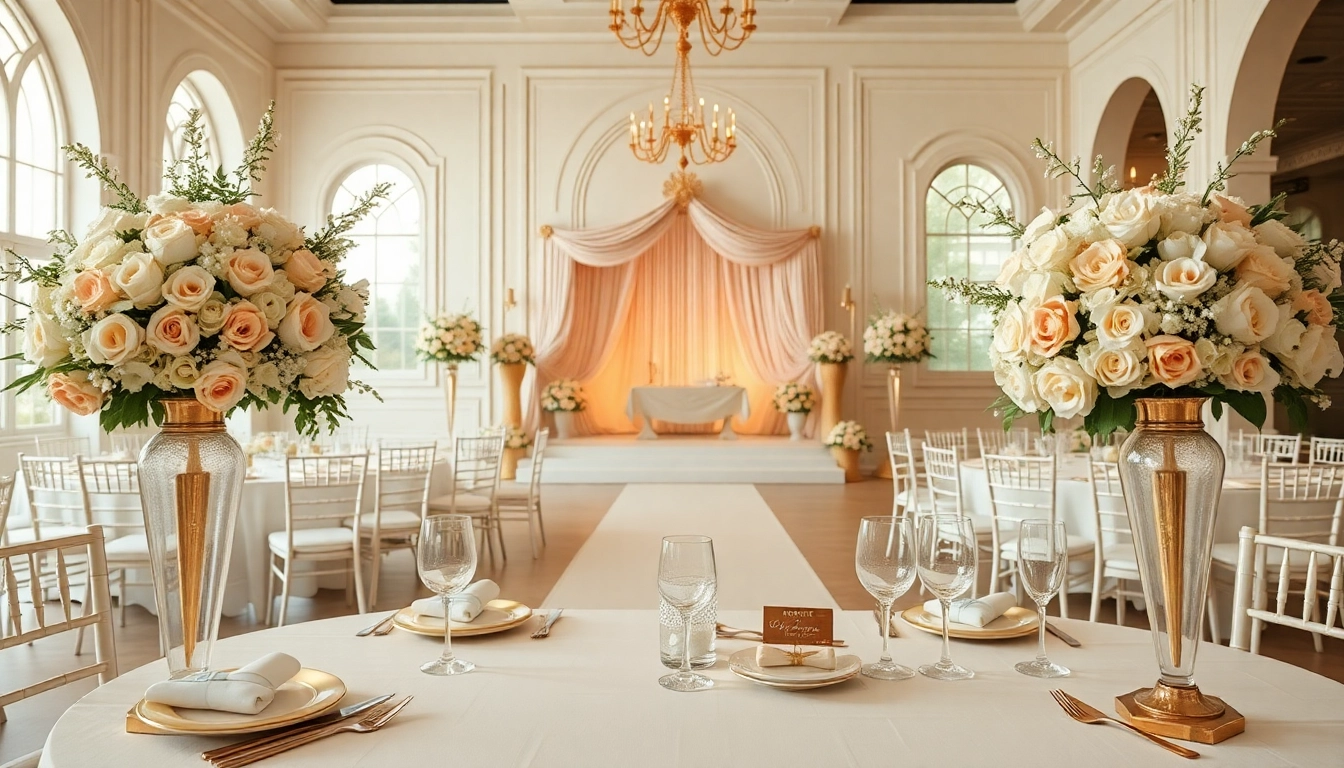Wedding Event Space Jacksonville featuring elegant decorations and natural lighting.