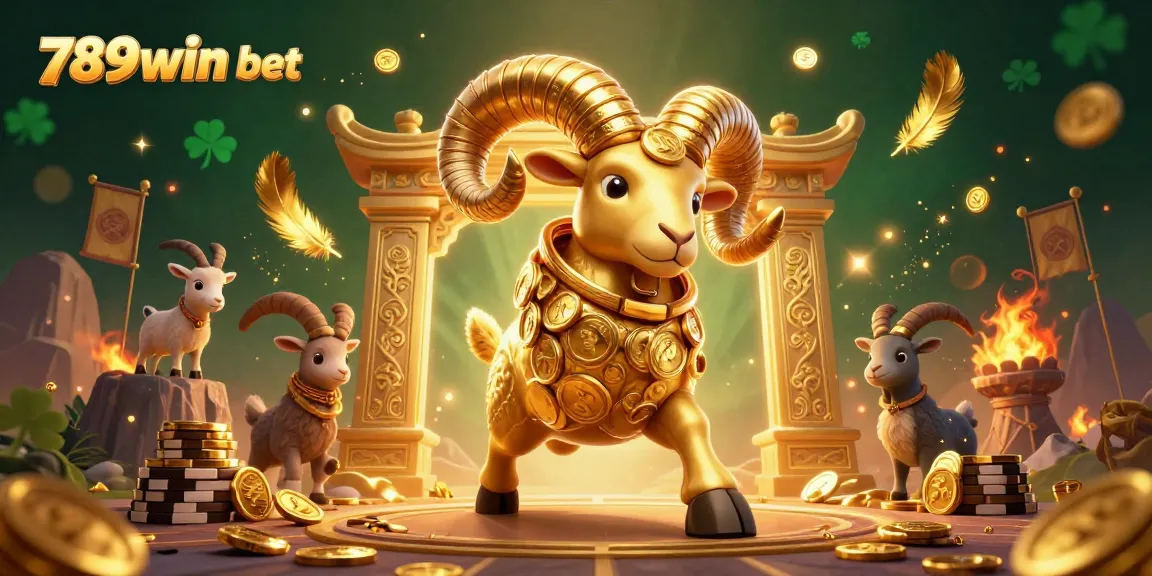 Engage in action-packed excitement at 789win bet, featuring golden ram and dynamic casino elements.