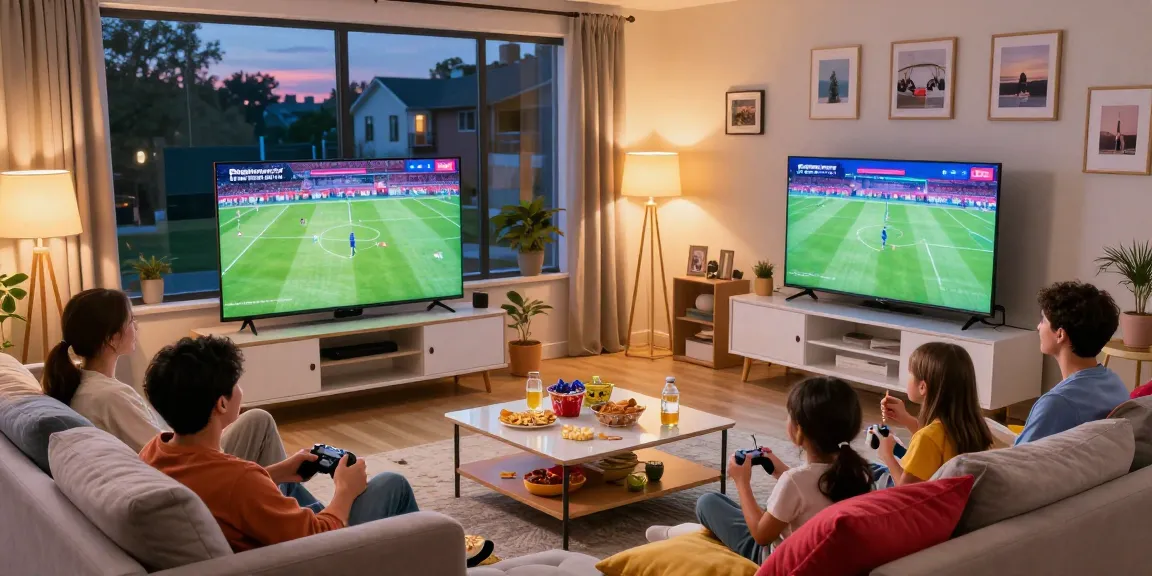 Pikashow streaming entertainment at home with family enjoying sports.