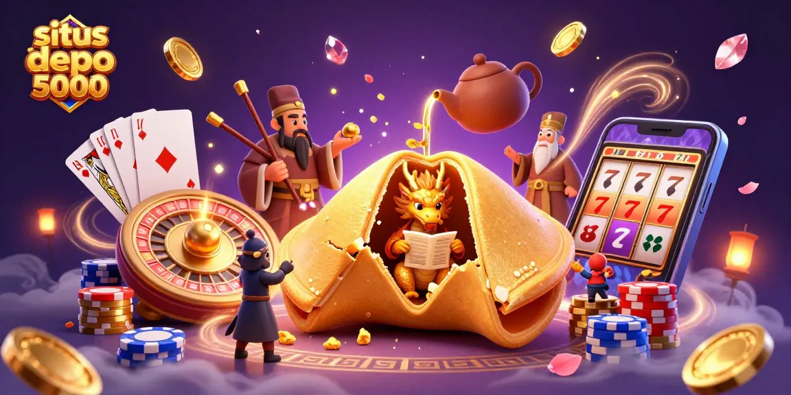 Menangkan permainan di situs depo 5000 dengan keberuntungan dari slot menyenangkan dan temukan ramalan di dalam kue keberuntungan!