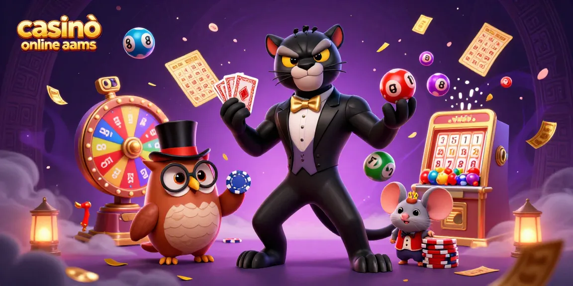 Gioca nei casinò online non AAMS con l'elegante pantera in smoking mentre distribuisce carte.