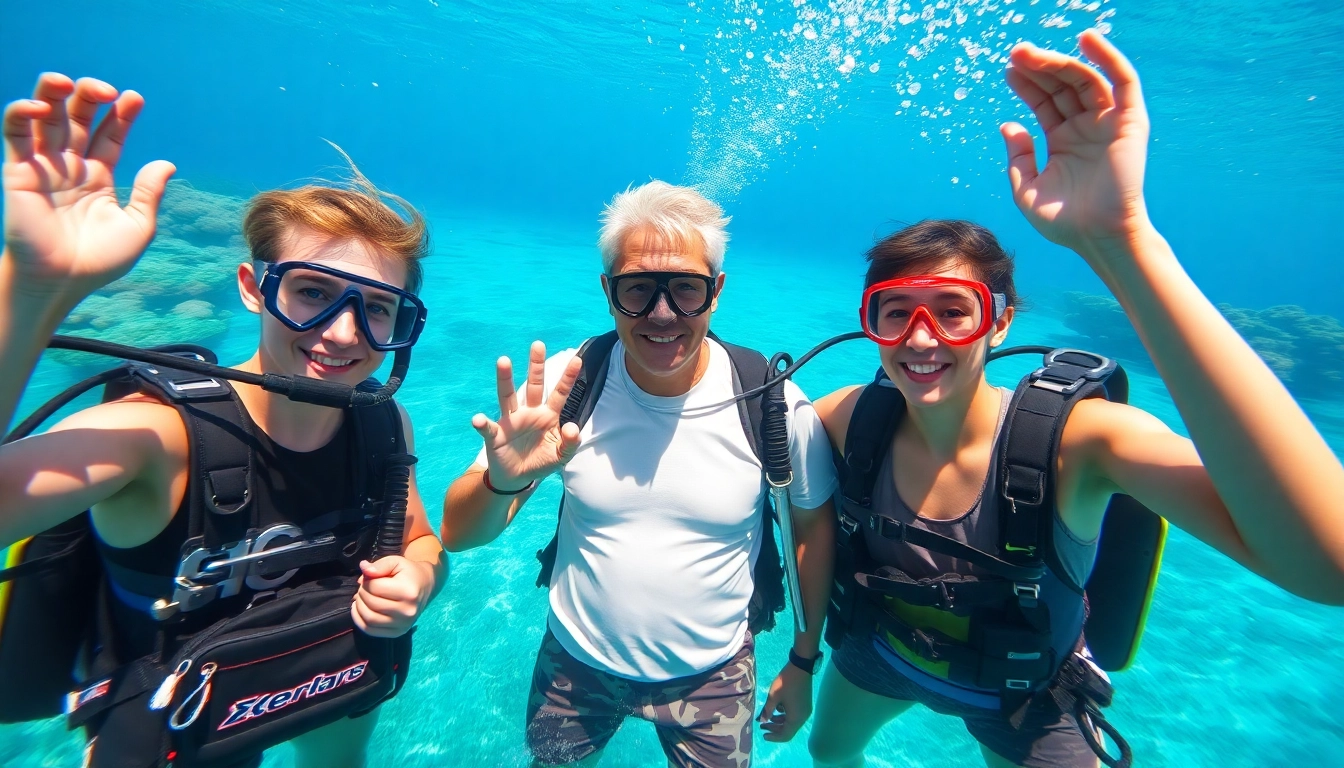 Schnuppertauchen mit leidenschaftlichem Tauchlehrer und strahlend blauem Wasser.