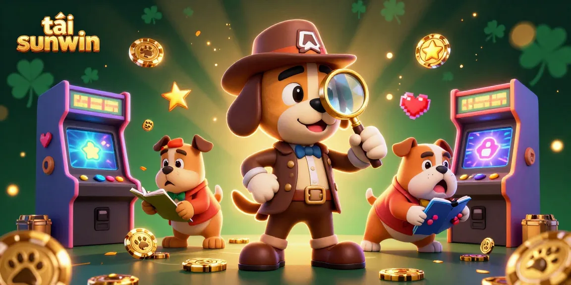 Play exciting games at tải sunwin with a whimsical detective scene featuring colorful elements and vibrant characters.
