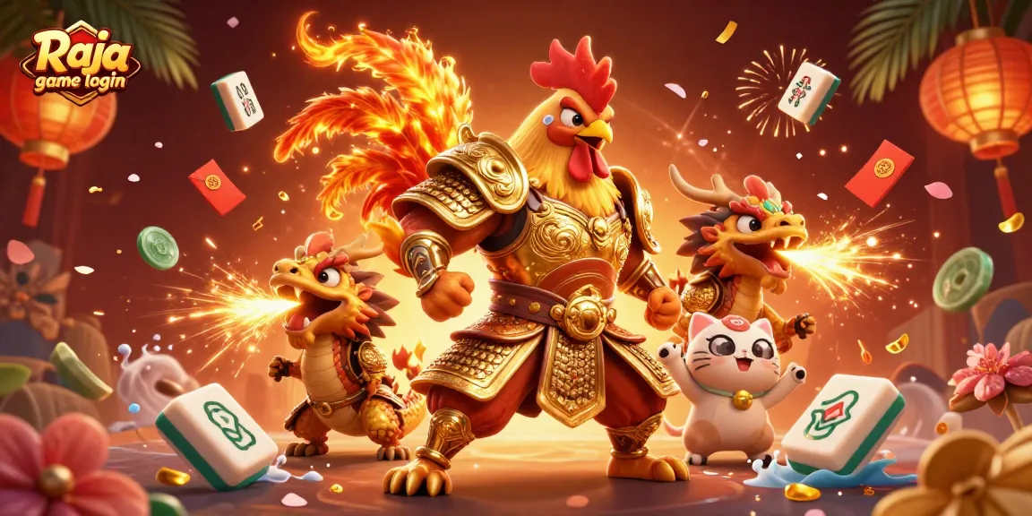 Engage in thrilling bets with Raja game login depicted in fascinating 3D casino illustration.