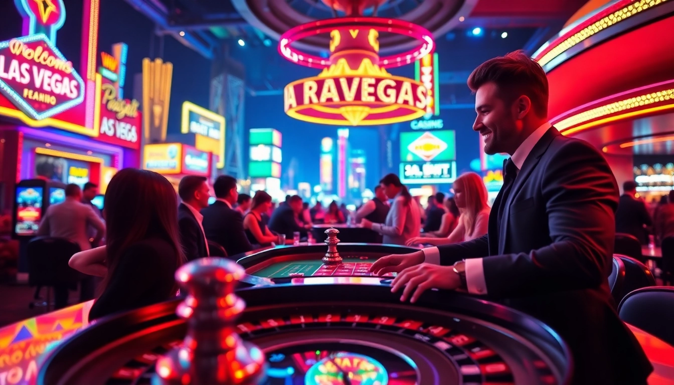 Experience thrilling gameplay at Vegas hero's dazzling casino settings.