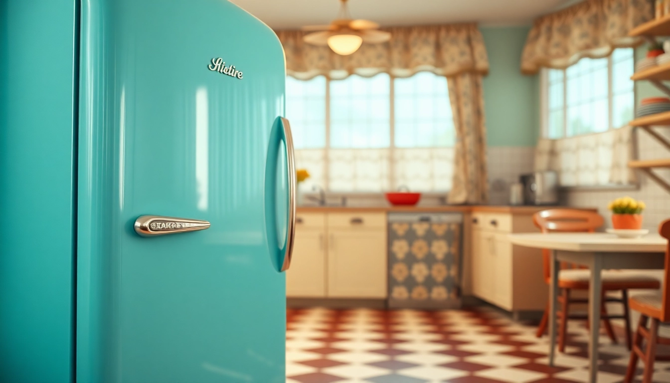 Retro Appliance in a vibrant kitchen, showcasing its classic design and cheerful atmosphere.