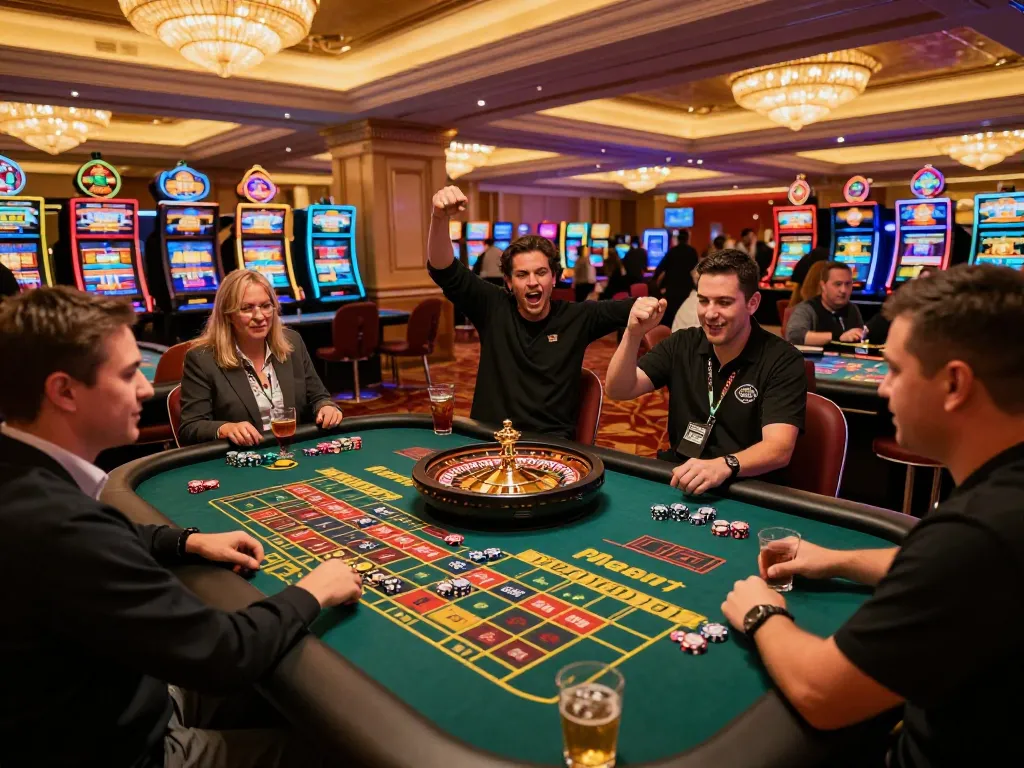 Aksi roulette Toto Macau yang mendebarkan dengan suasana kasino yang hidup dan pemain yang terlibat.