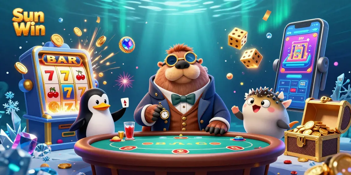 Experience thrilling moments at Sun Win's underwater casino with colorful characters and explosive gameplay!