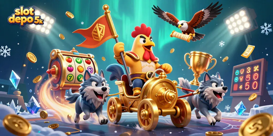 Experience thrilling gameplay with slot depo 5k featuring dynamic slot reels and gold coins.