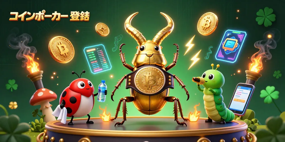 コインポーカー 登録でプレイヤーがリアルマネーを賭ける様子を描いたイラスト。
