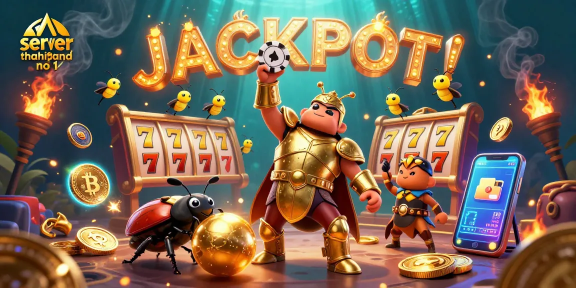 Engage in winning excitement with slot server thailand no 1, featuring golden champions and jackpot visuals.