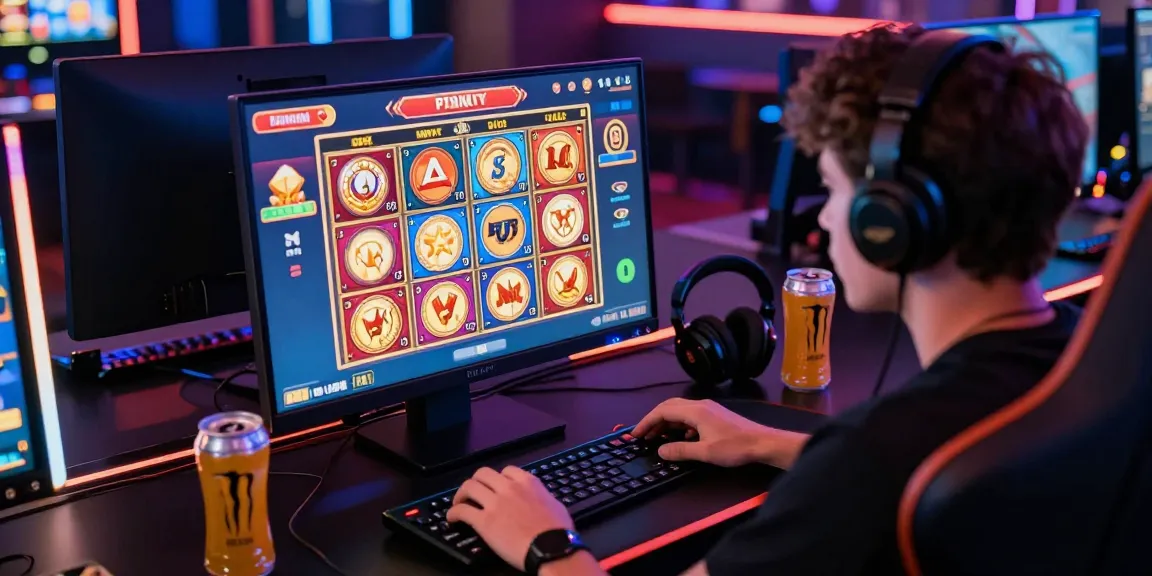 Player immersed in online gaming, exploring slot deposit 1k options at a colorful digital casino.