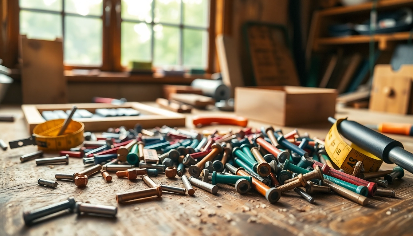 Using allen keys, a craftsman tightens screws on a wooden device.