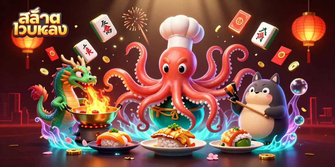 Engage in exciting gameplay at สล็อตเว็บตรง with unique 3D illustration of dynamic casino elements.