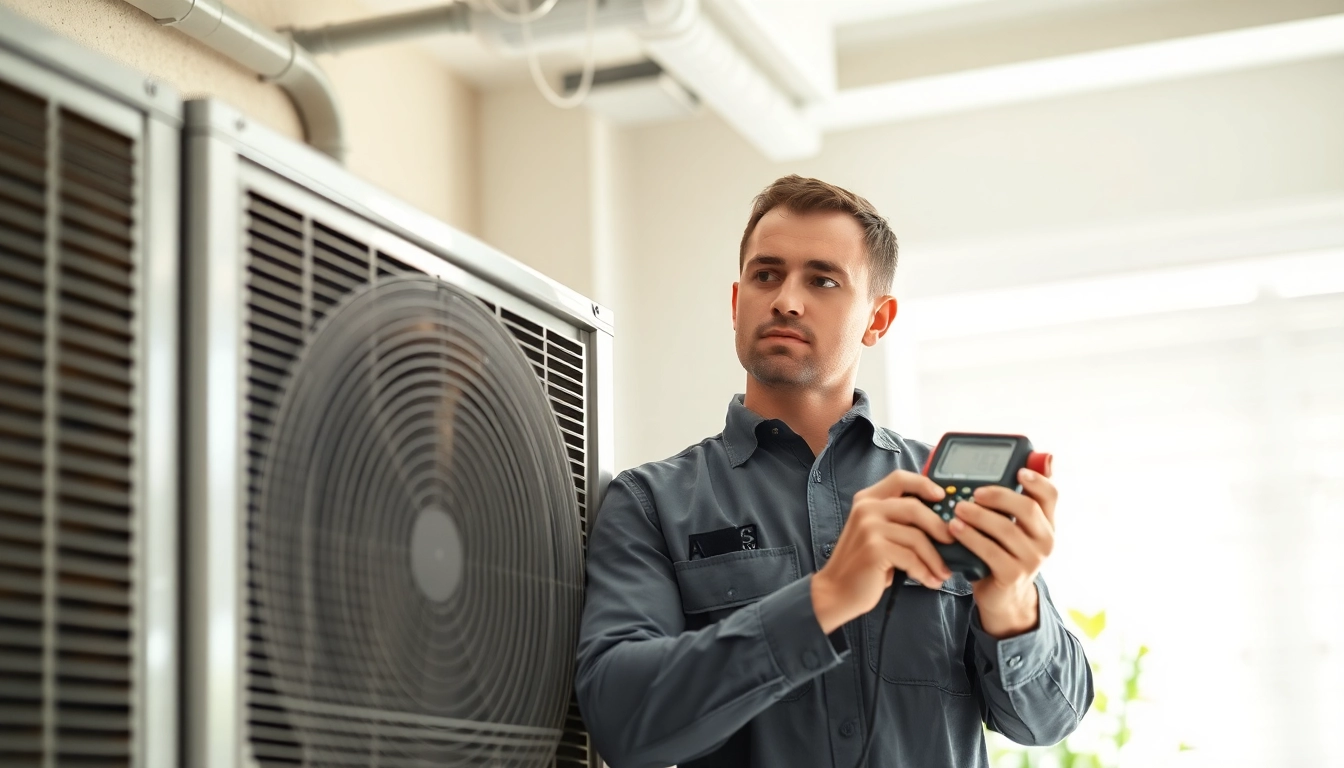HVAC technician servicing an American Standard HVAC dealer system to ensure optimal performance.