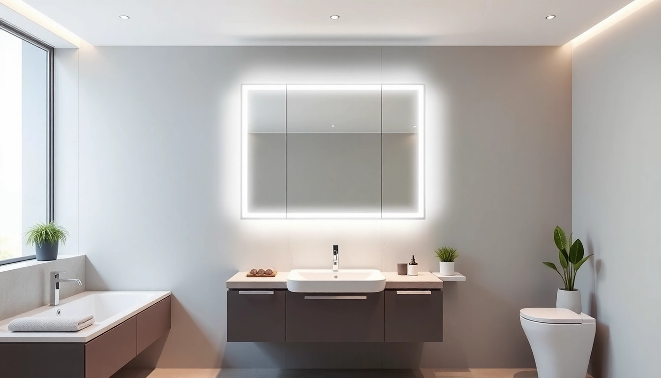 Verschönern Sie Ihr Badezimmer mit einem eleganten sonni Spiegelschrank, der modernes Design und Beleuchtung bietet.