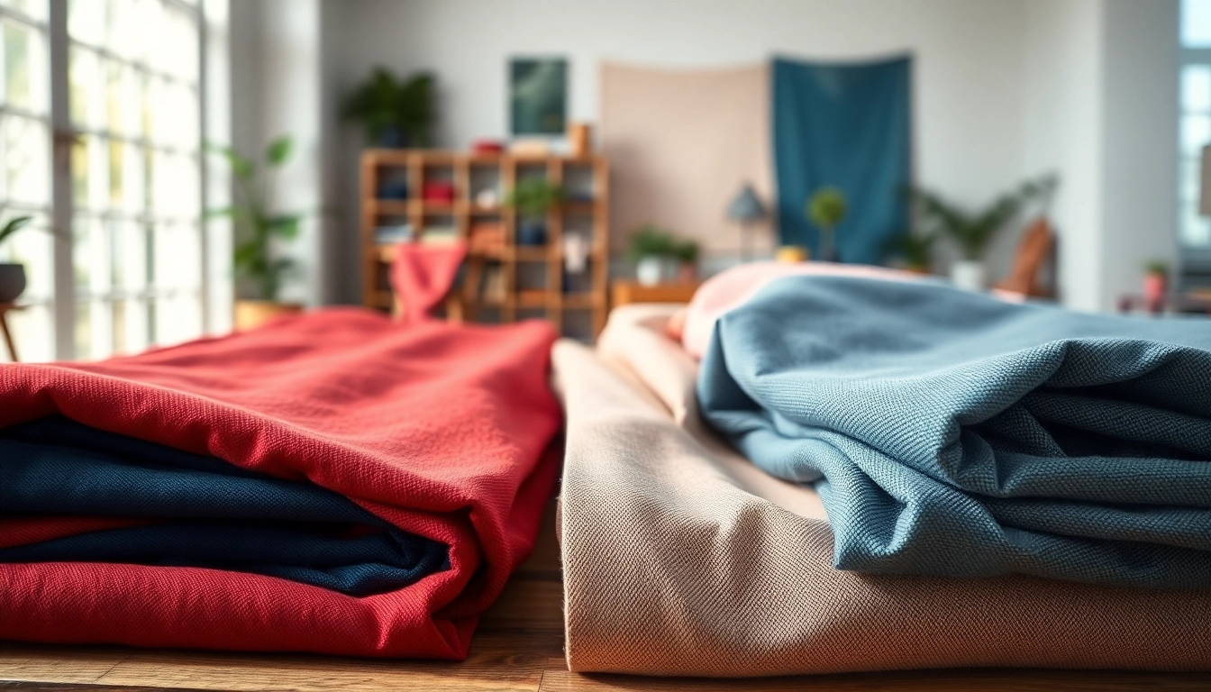 Katoen stof met verschillende kleuren en texturen, perfect voor creatief gebruik.