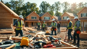 New Jersey General Contractor team collaborating on a residential construction project.