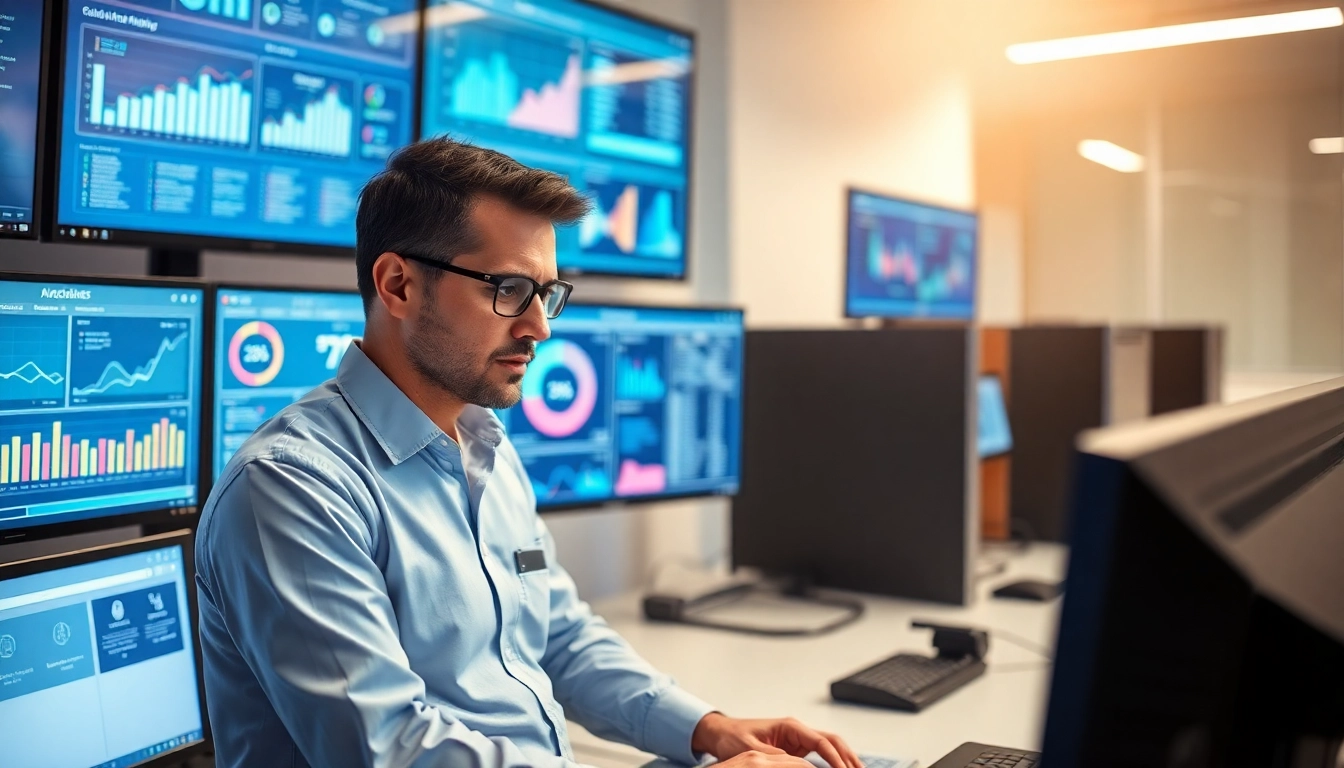 Enhance security with our Patch Management Services, showcased by a focused IT technician in action.