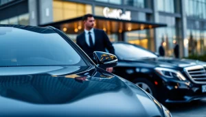 Experience Chauffeur Hire Nottingham with a professional chauffeur beside a luxury vehicle.