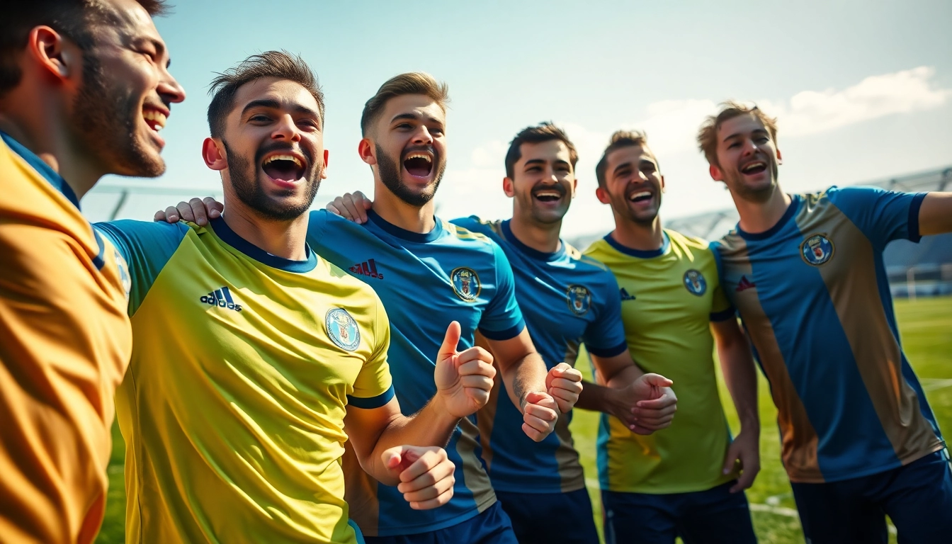 Catch the excitement with these vibrant discount football shirts worn by enthusiastic players.