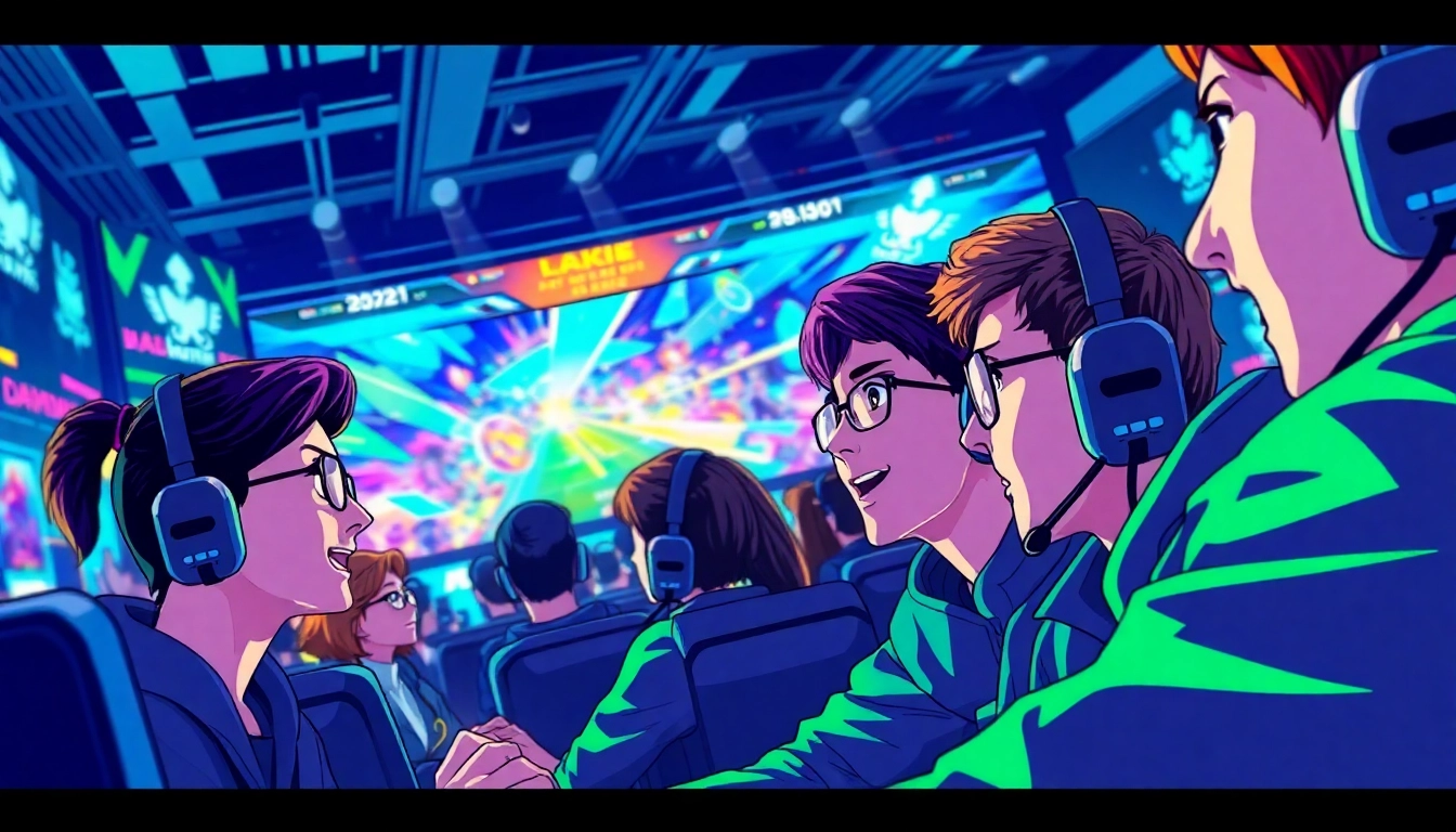 Permainan seru link gacor unogg game dalam arena futuristik yang ramai dan penuh warna.