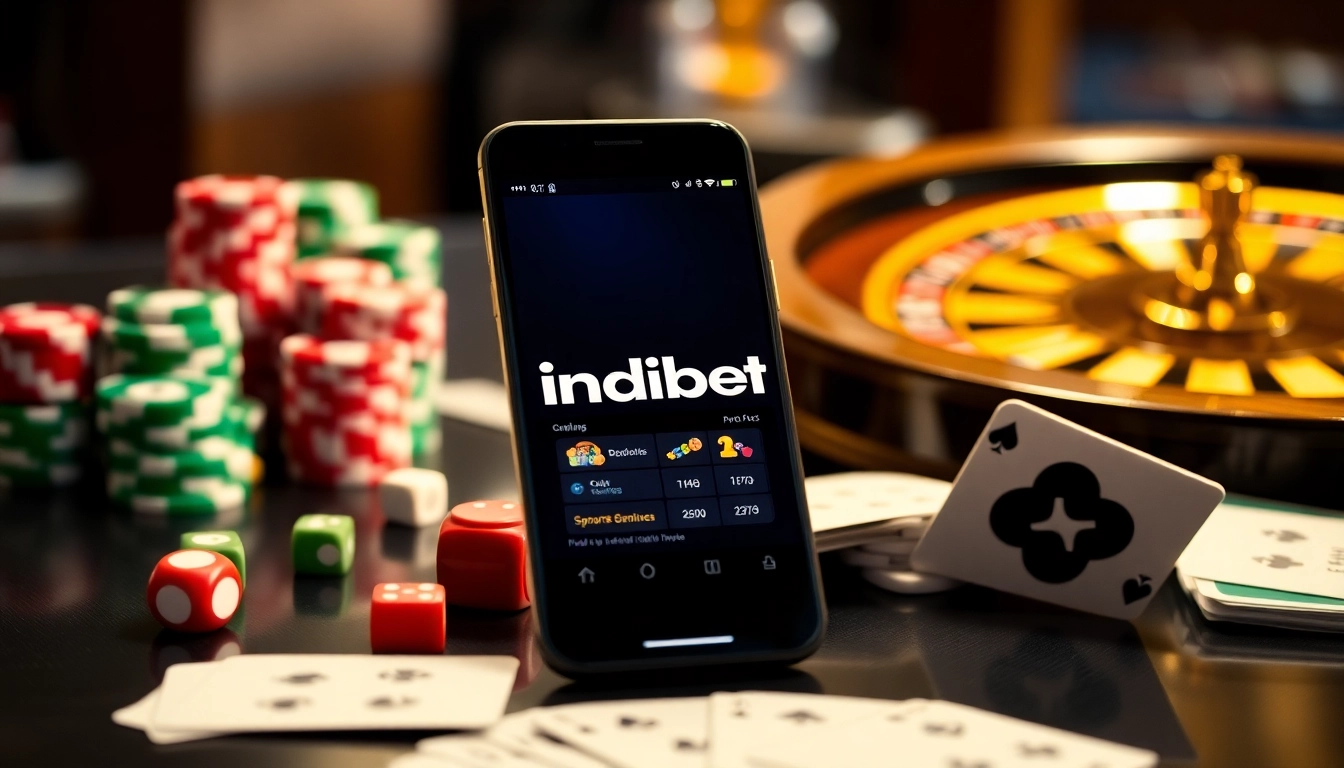 Experience seamless gambling with the indibet apk download on your mobile device amidst casino excitement.