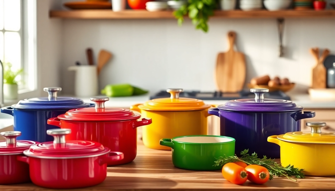 Cook with vibrant Le Creuset NZ cookware in a welcoming kitchen setting.