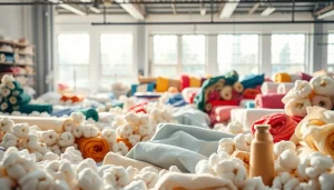 Gebruik van katoen in hoogwaardige stoffen met kleurrijke rollen en naaimateriaal.