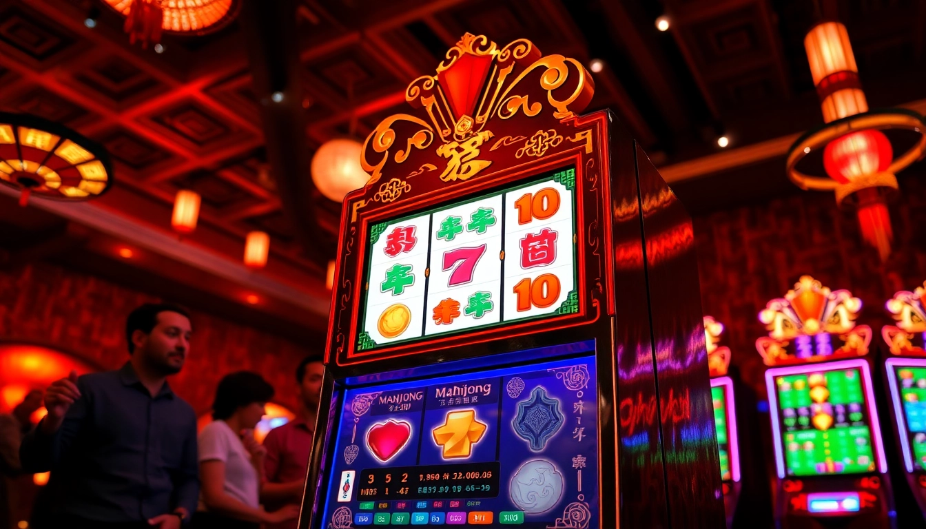 Mainkan slot demo mahjong dengan slot machine berwarna-warni yang memikat dan desain unik.