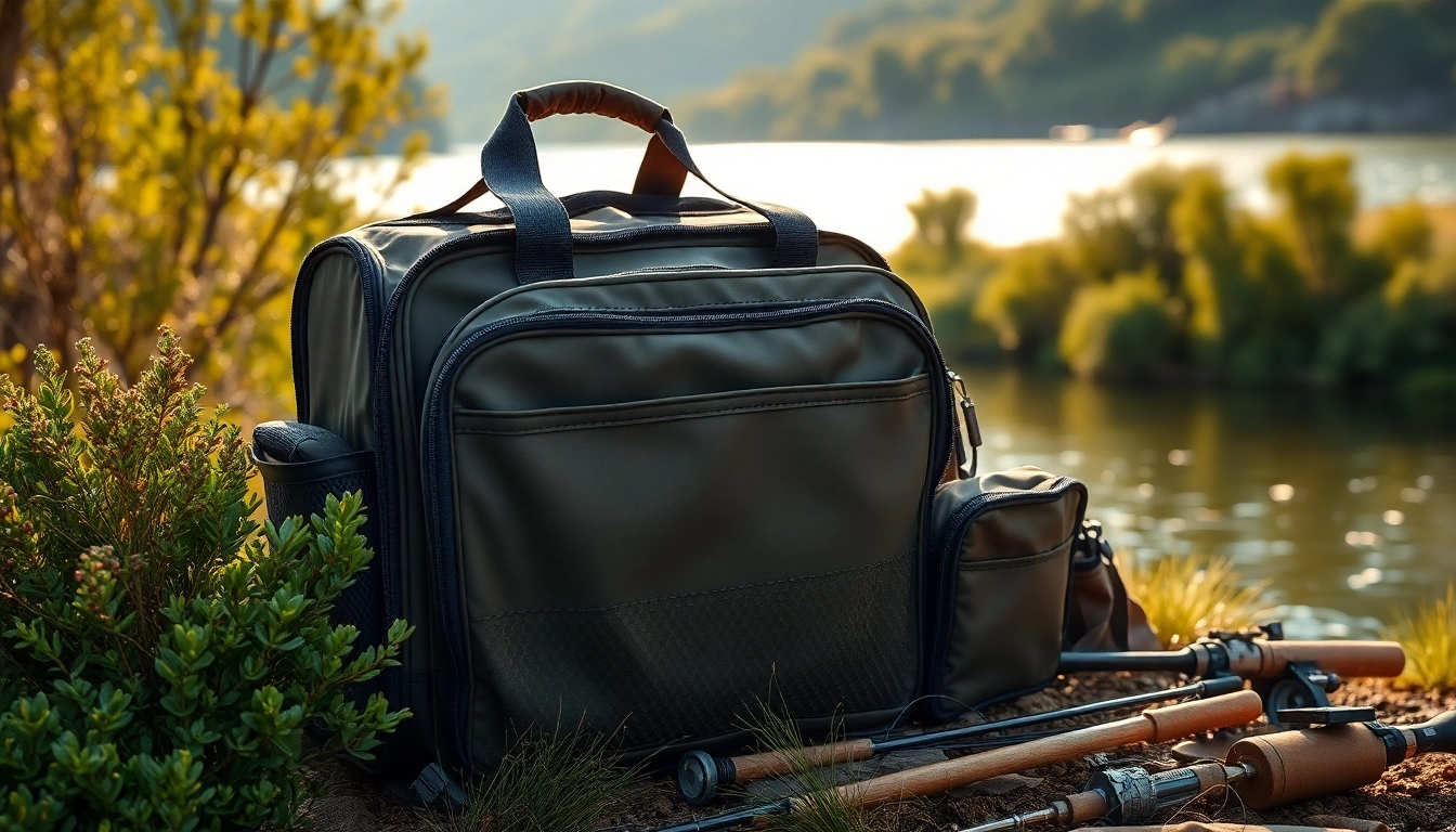 Showcase a fly fishing bag designed for practical use in outdoor adventures.