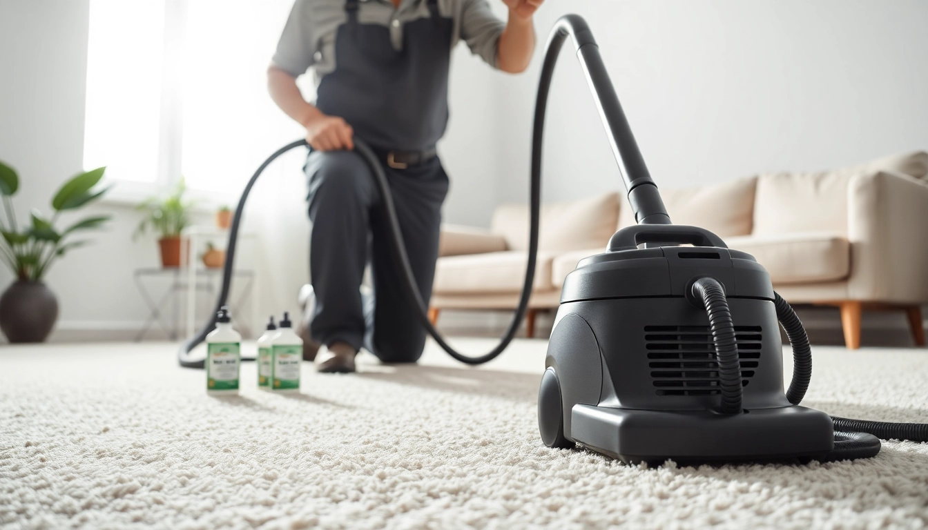 Focus on pet odor carpet cleaning with a professional technician using effective cleaning tools.