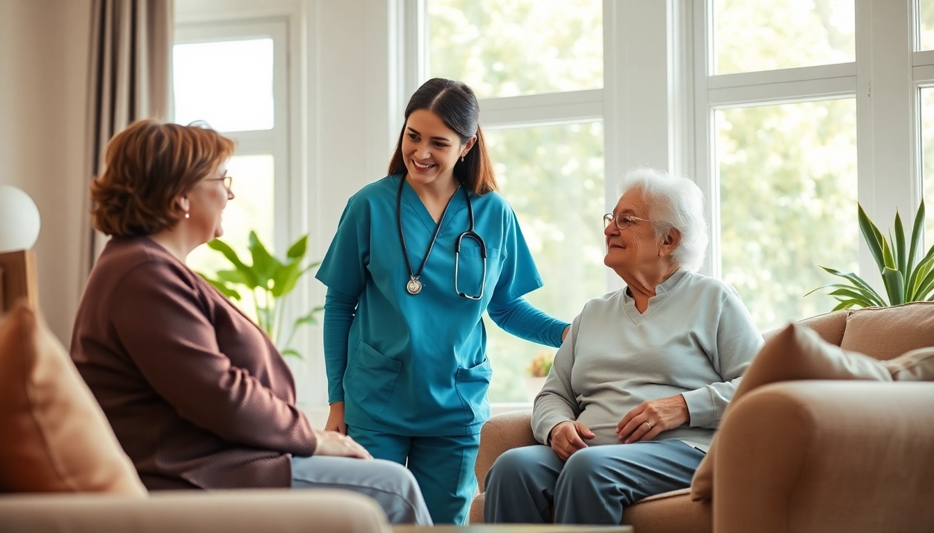 Assisting seniors with compassion in austin senior home care setting featuring caregivers and elderly.