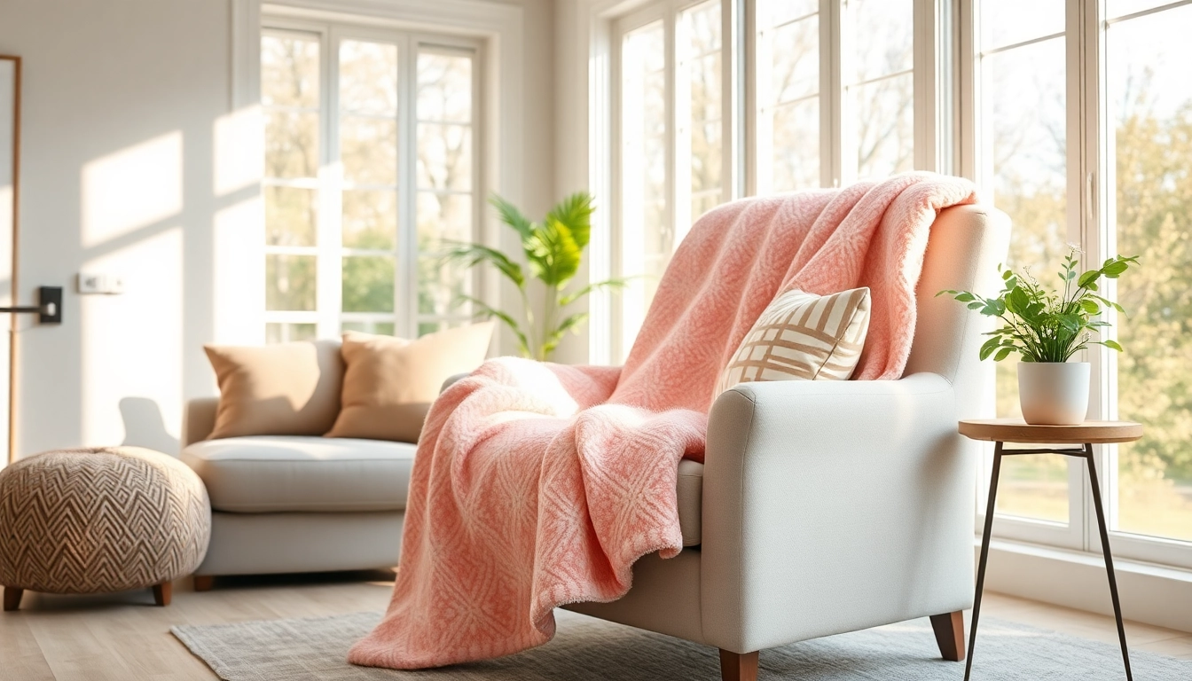 Creëer unieke fleece prints op een warme plaid voor een knusse sfeer in de woonkamer.