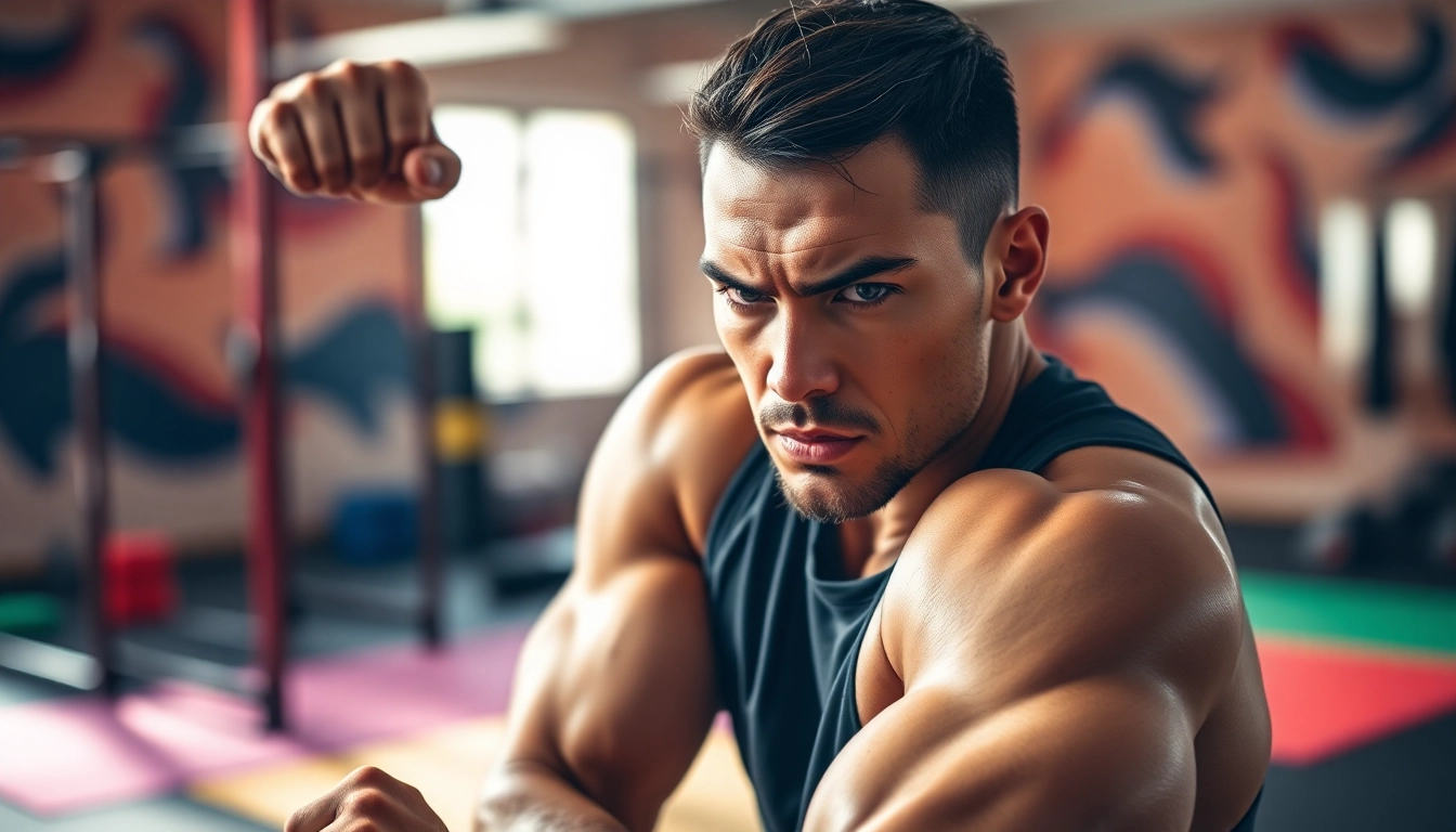 Aktivitätsintensive Darstellung von phantom athletics Kleidungsstücken durch einen trainierenden Athleten.